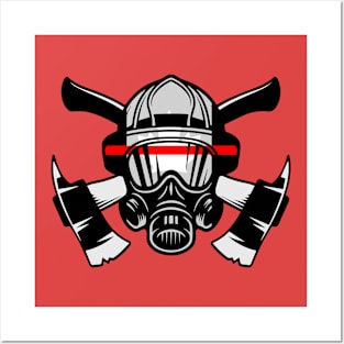 Fire Fighter Axe Gas Gift For Firemam Posters and Art